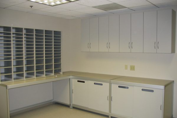 Document Processing Modular Casework for Office or mailroom