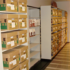 Vital Valt Storage - Archive Box Shelving System - Lateral Mobile Shelving Unit