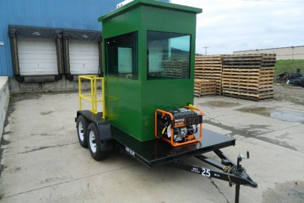 Portable Security Booth Trailer with power generator