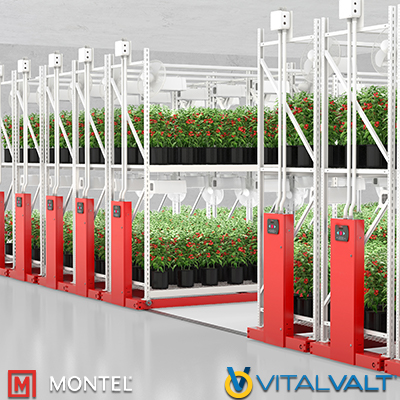 Vertical Farming Powered Mobile Shelving System