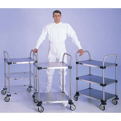 Stainless Steel Carts - Stainless Steel Cleanroom Transport Cart