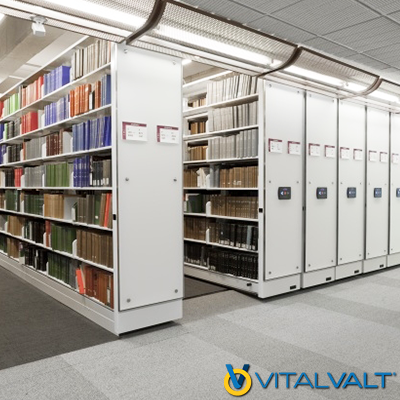 Library Shelving System - High Density Powered Mobile Storage System for Libraries