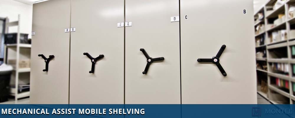 Mechanical Assist MObile Shelving - Mobile Storage Systems