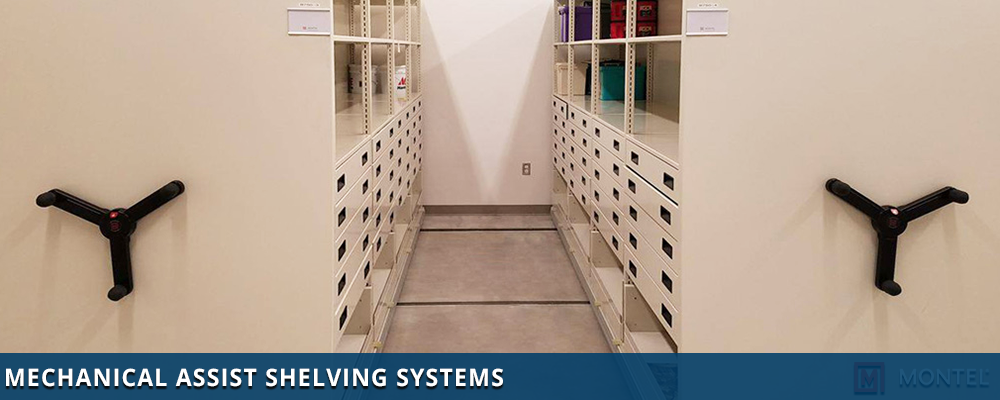 Mechanical Assist Shelving Systems - Mobile Storage Systems