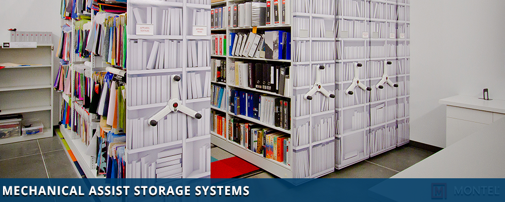 Mechanical Assist Storage Systems - Storage Sshelving Systems