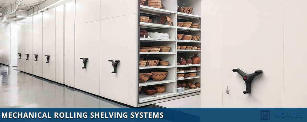 Mechanical Rolling Shelving Systems - Handle Storage System