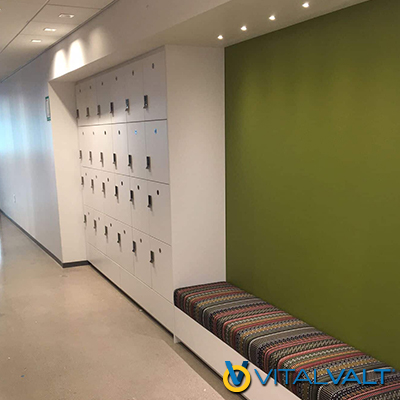 Modern Mudroom - Employee Break Room Lockers