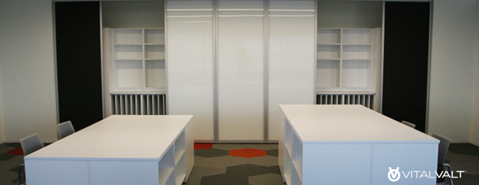 Casework Storage - Movable White Board