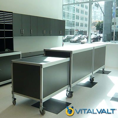 Modular Casework Consoles - Office Furniture on wheels