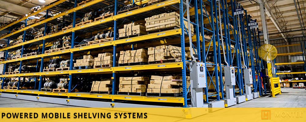 Powered Mobile Shelving Systems - Industrial Powered Shelving System