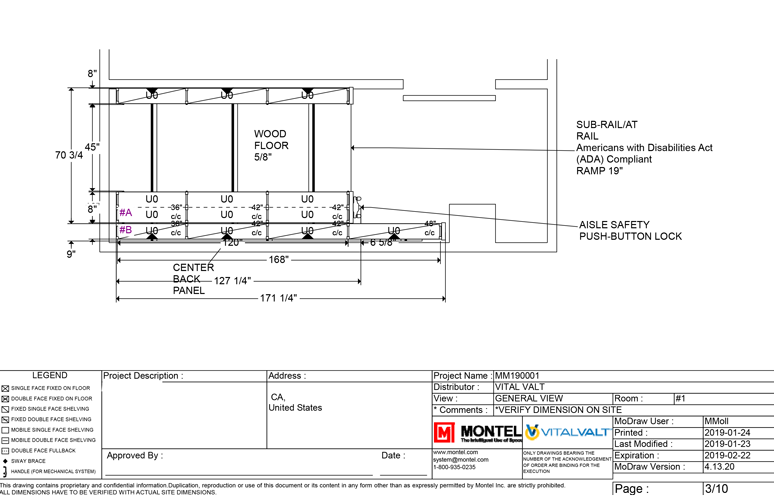 Storage CAD Drawing - high Density Mobile Storage Space Planning