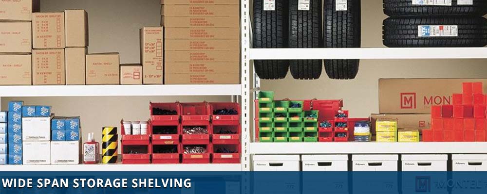 Wide Span Storage Shelving - Wide Shelves